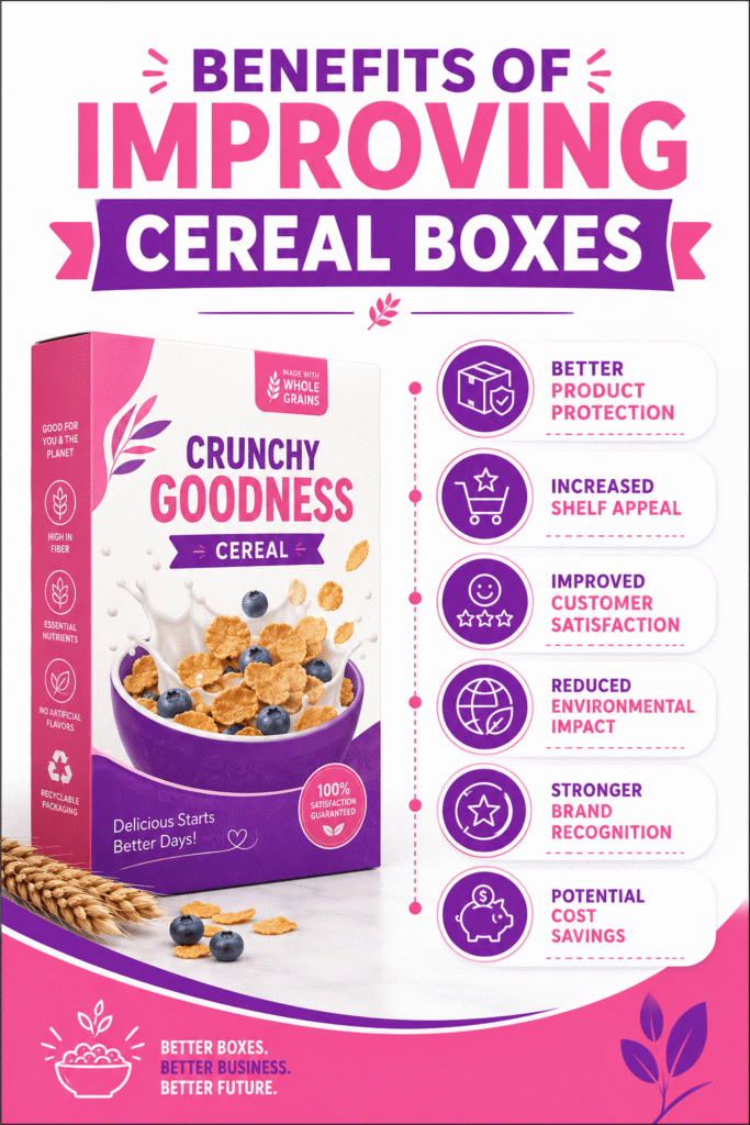 benefits of improving cereal boxes