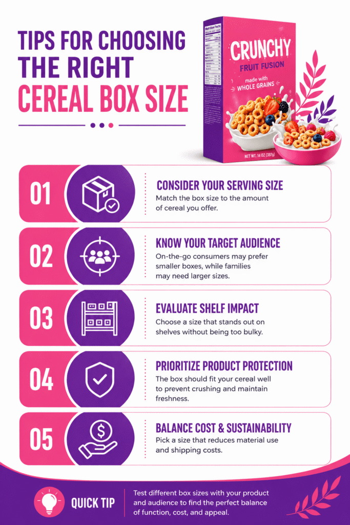 tips for choosing right cereal box size for your brand